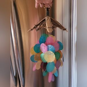 Colorful beach themed wind chime.